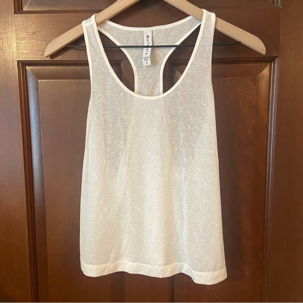 Athleta Racerback White Tank Top - S